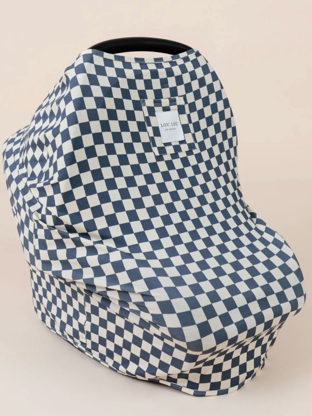 Lou Lou & Company Blue and White Checkerboard Long Sleeve Tee